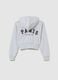 Grey Cotton Girls' Hooded Fitted Sweatshirt_4