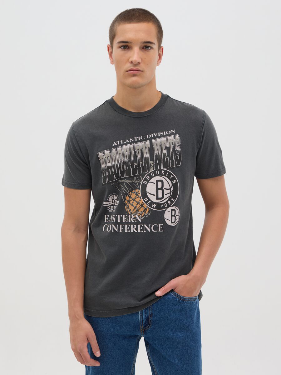 Brooklyn Nets Short Sleeve Cotton T-shirt_0