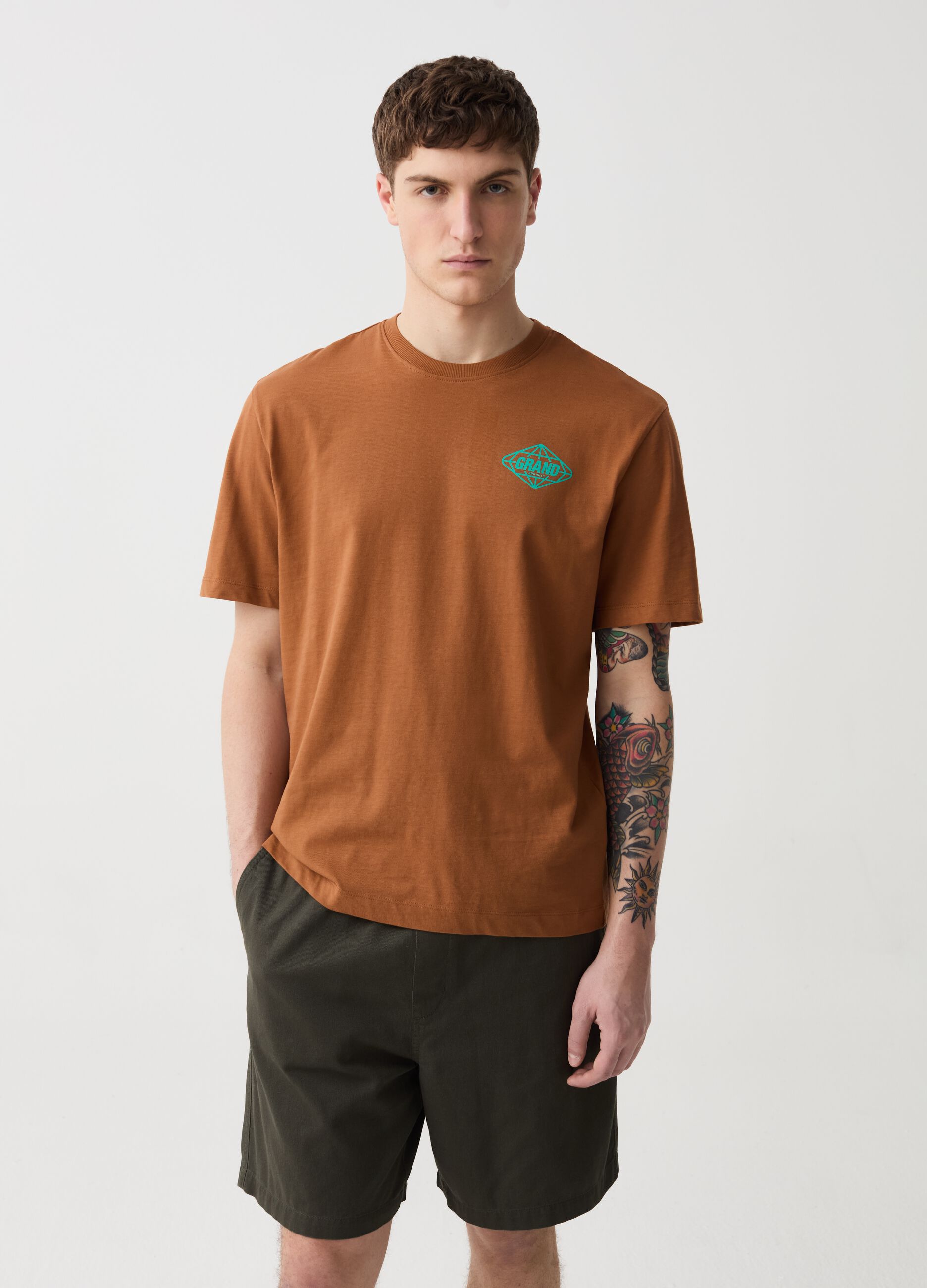 Ovs Bermuda jogger in cotone con coulisse