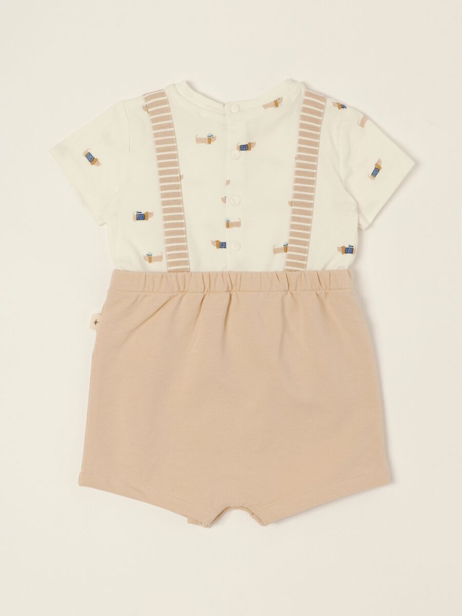 Multicolour printed stretch-cotton baby romper_2