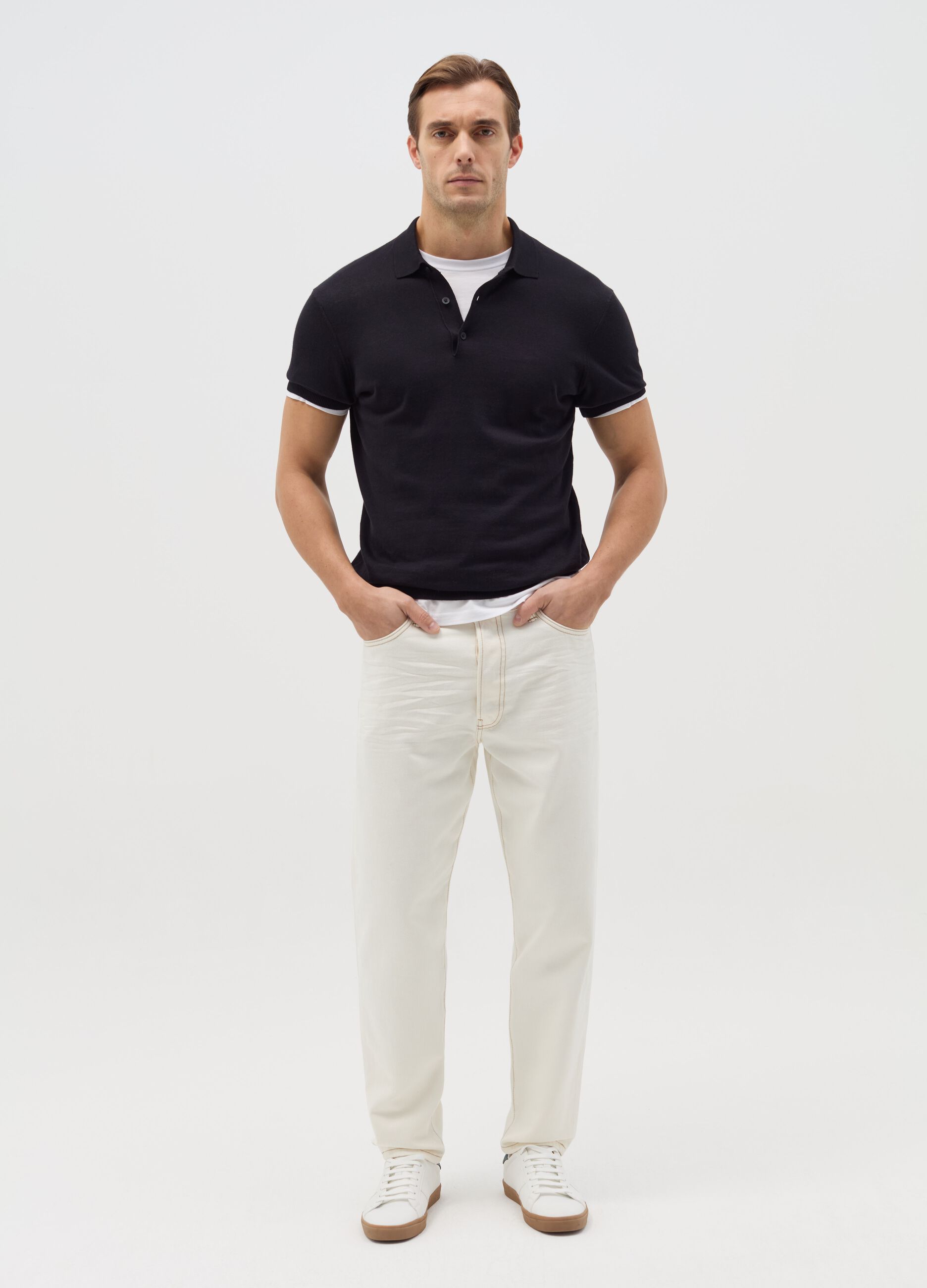 Regular tapered-fit jeans