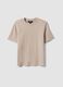 Beige relaxed-fit pure cotton short-sleeve T-shirt_4