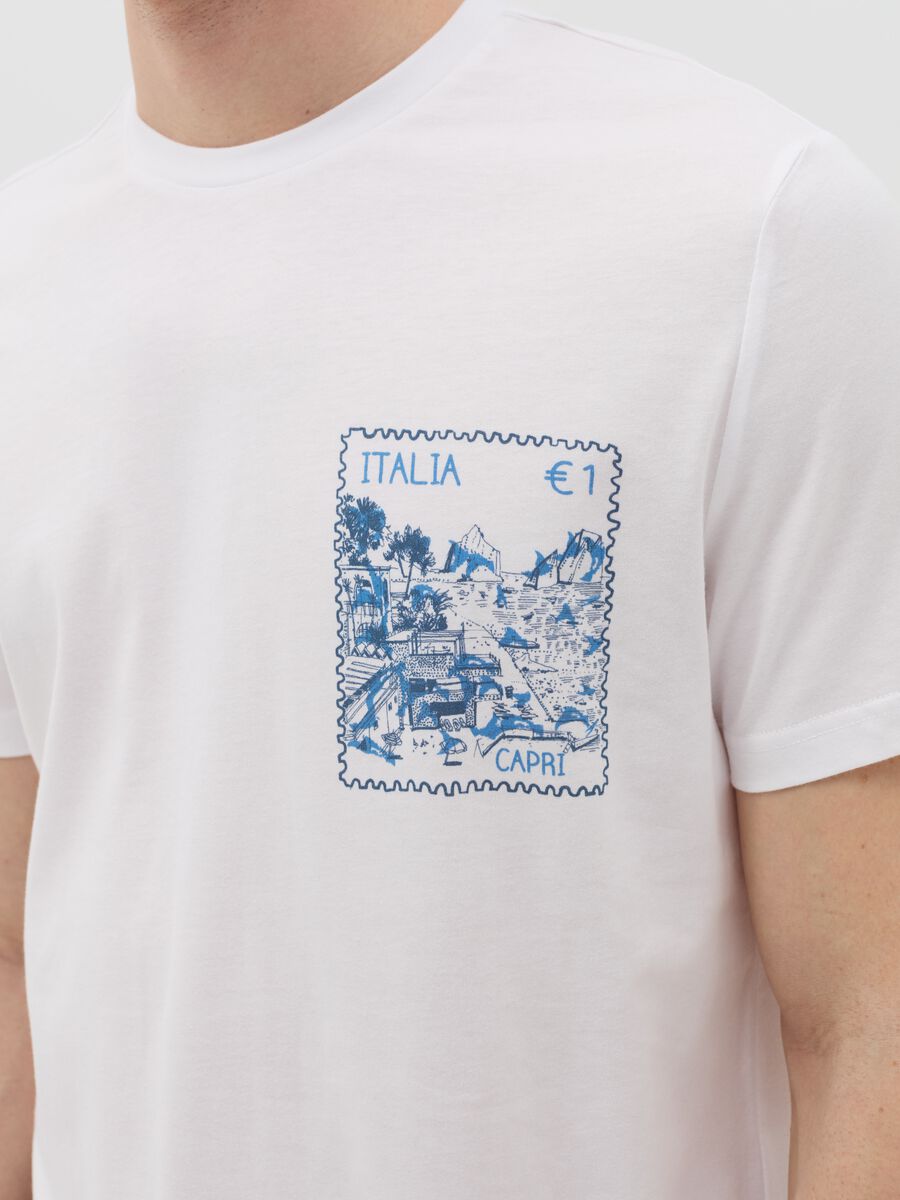 Cotton T-shirt with "Italia Capri" print_2