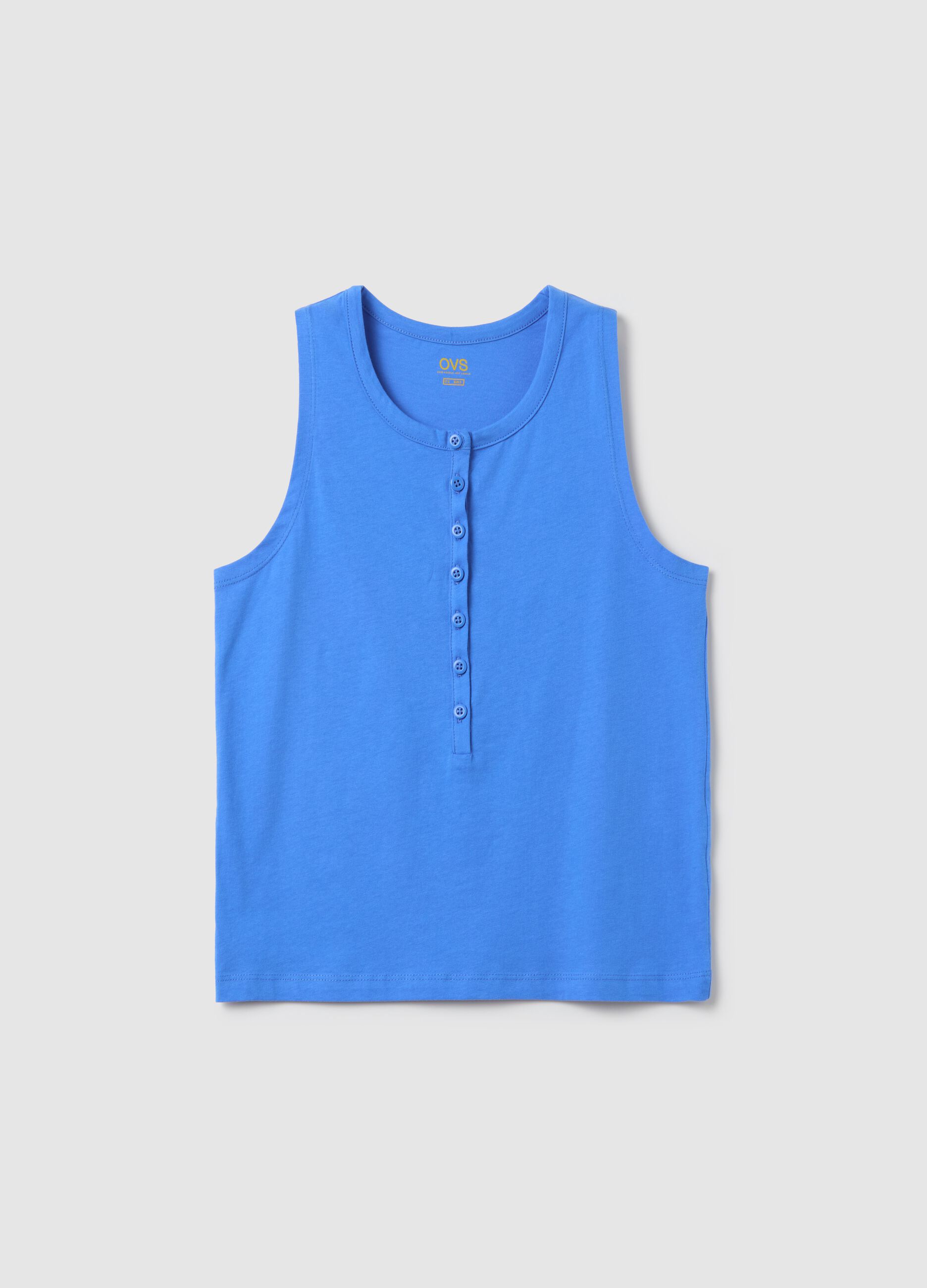 Tank top con scollo serafino