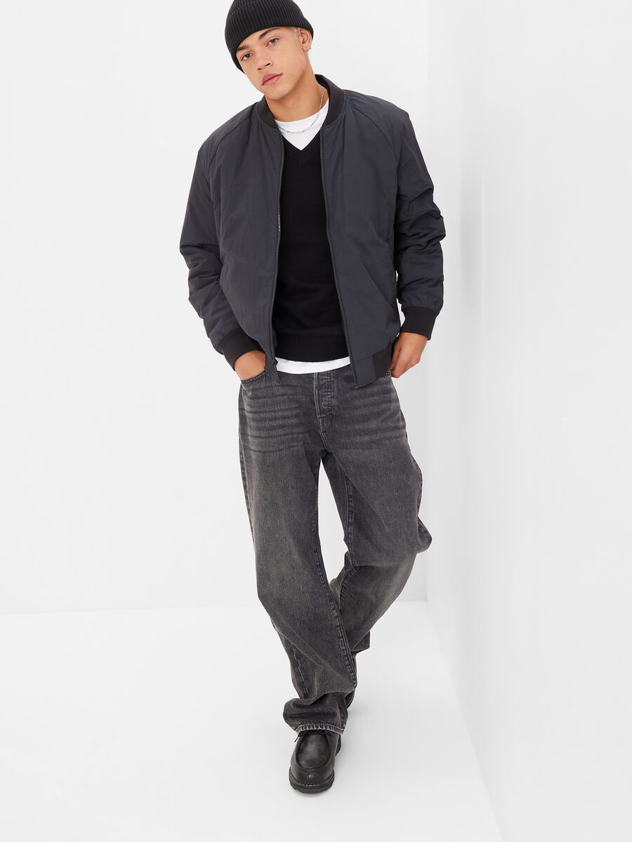 Jeans loose fit con vita media_0