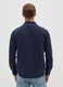 Regular fit blue pure cotton shirt in corduroy_2
