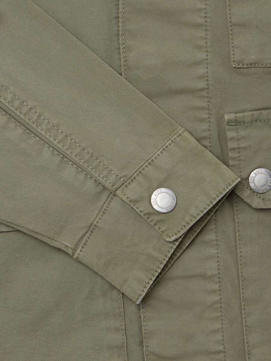 Cotton safari jacket with patch_2