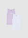 Girls' Twin-Pack Vest Set in Pure Cotton Multicolour Regular Fit_0