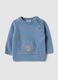 Baby regular fit blue pure cotton jumper with pocket_0