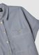 Camicia a righe bianche e blu a maniche corte regular fit con taschini_5