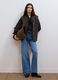 Blue wide-leg stretch cotton jeans_0