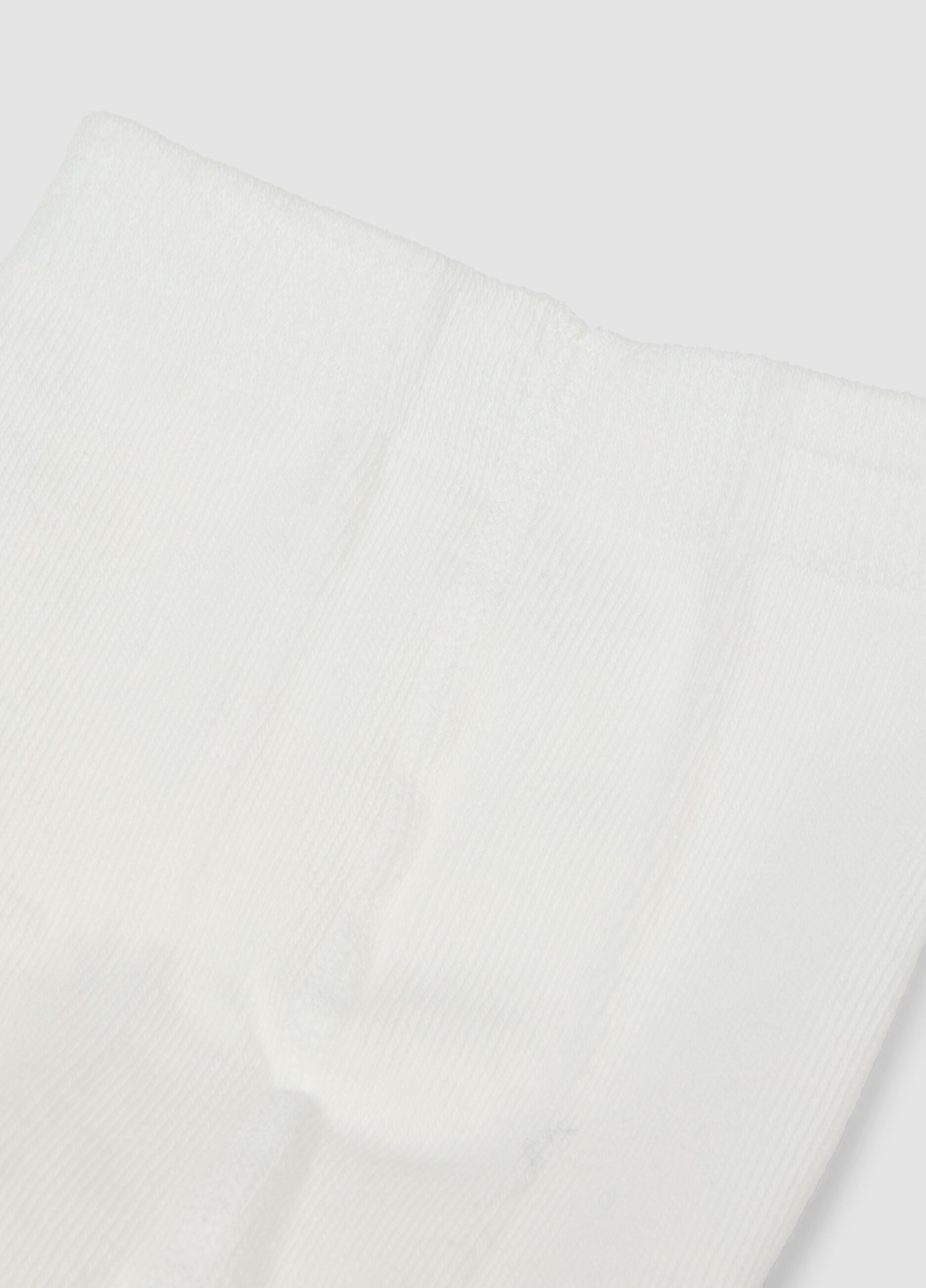 Collant bianco in cotone organico elasticizzato
