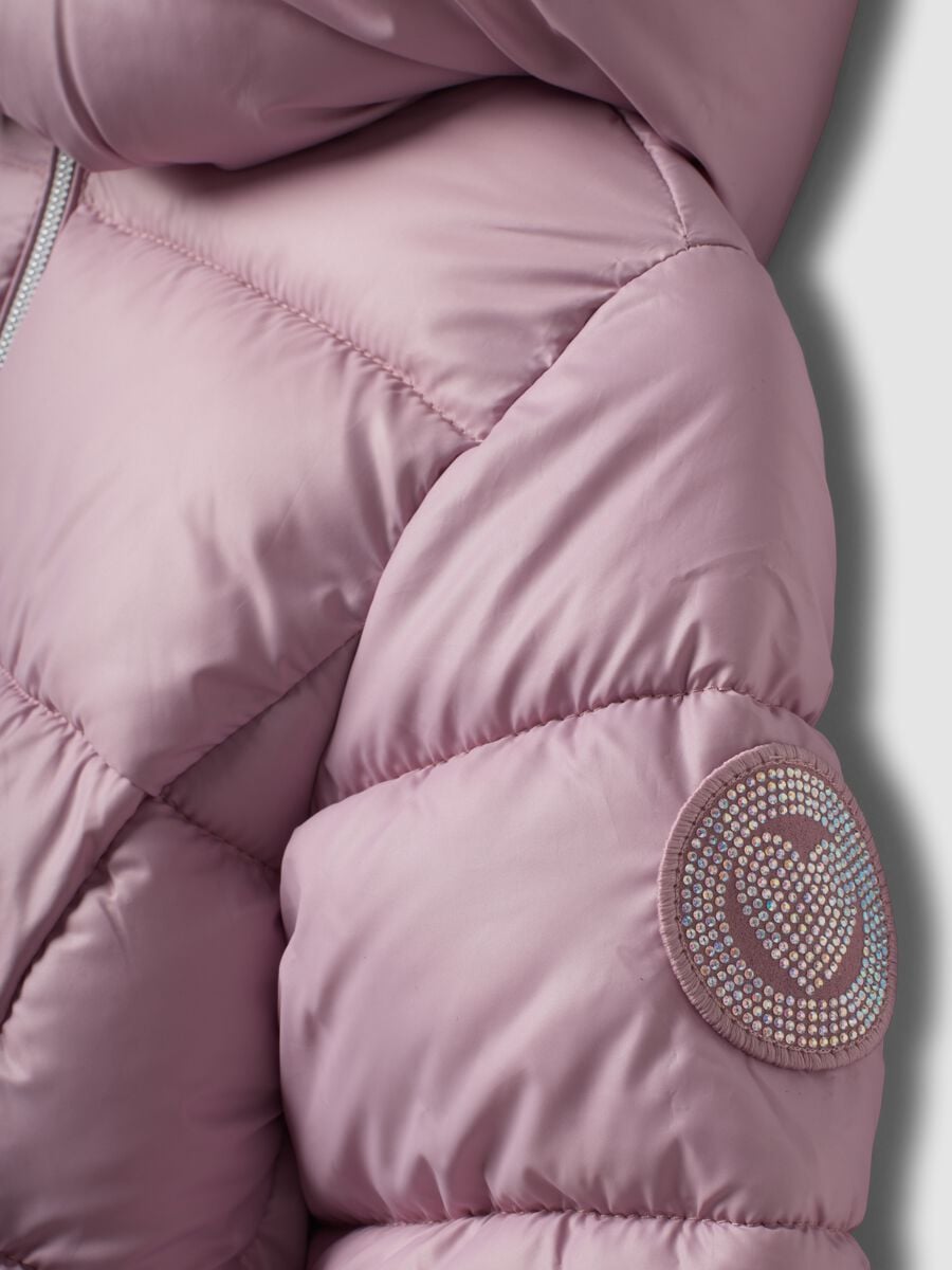 Mauve-purple padded hooded jacket_2
