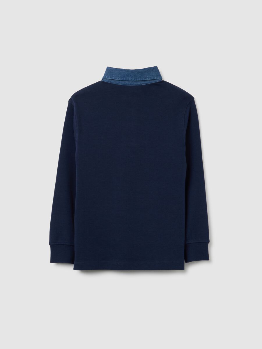 Children's blue pure cotton polo regular fit_4