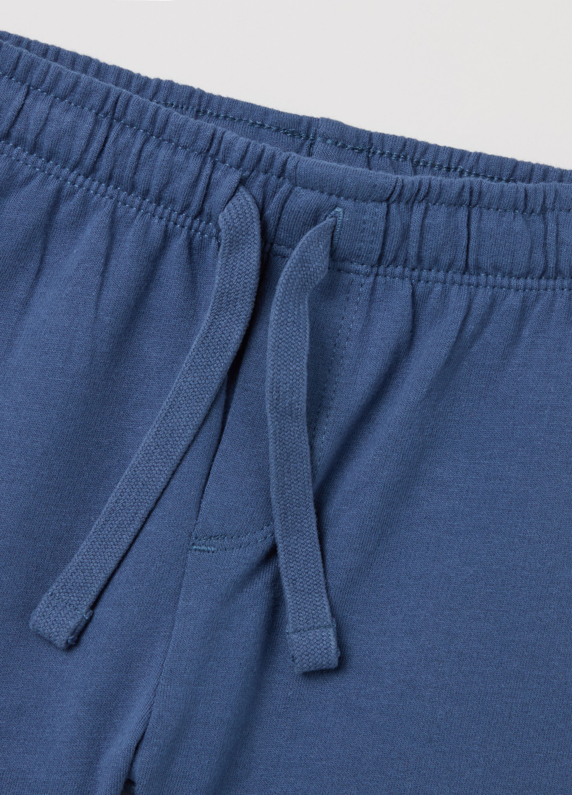 Cotton Bermuda shorts with drawstring