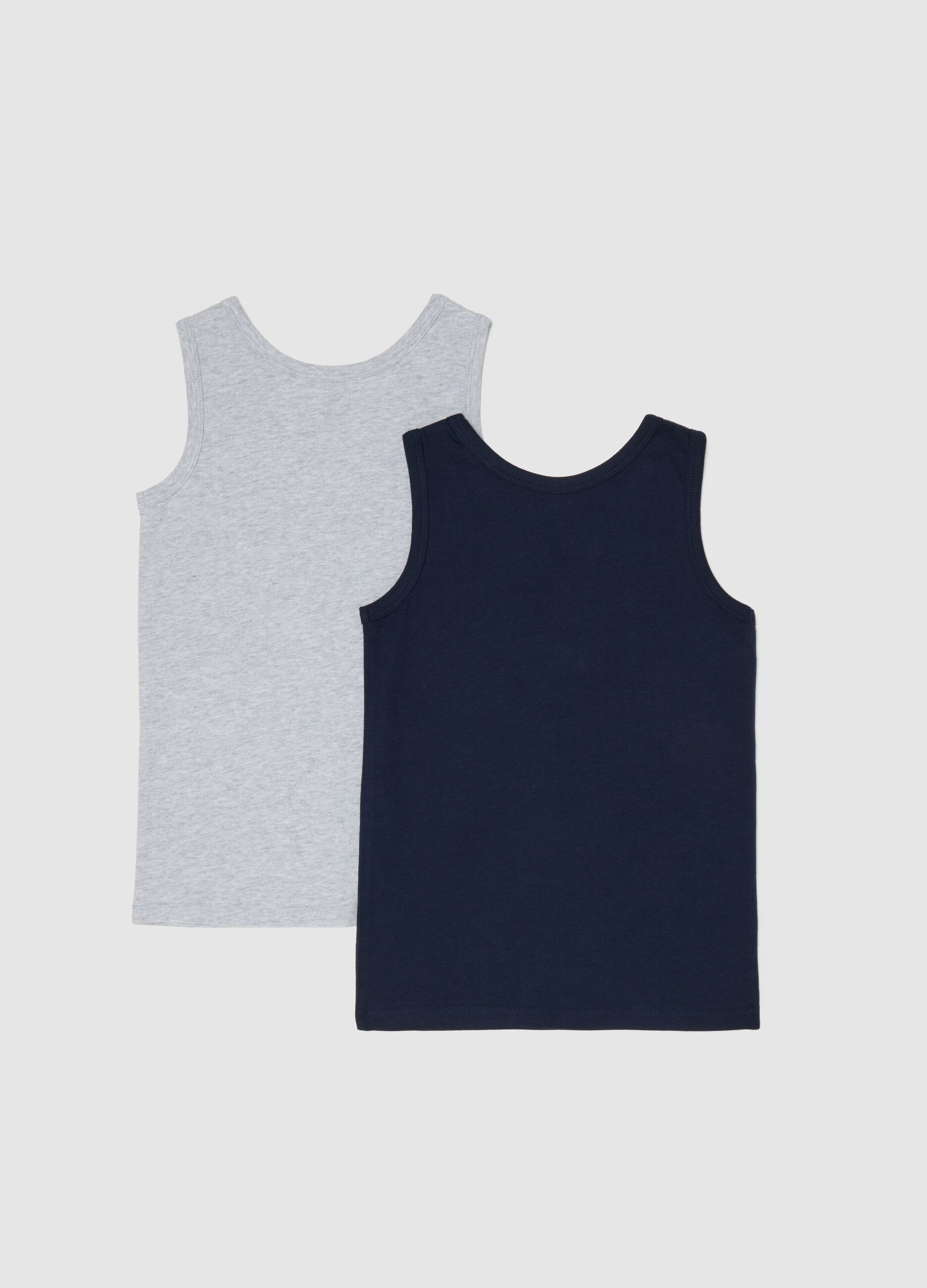 Kids' multicolour sleeveless cotton vests pack