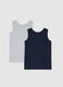 Kids' multicolour sleeveless cotton vests pack_1