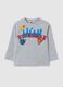 Grey cotton children's top with Superman_0