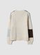 Ecru wool-blend colour-block jumper, regular fit_2