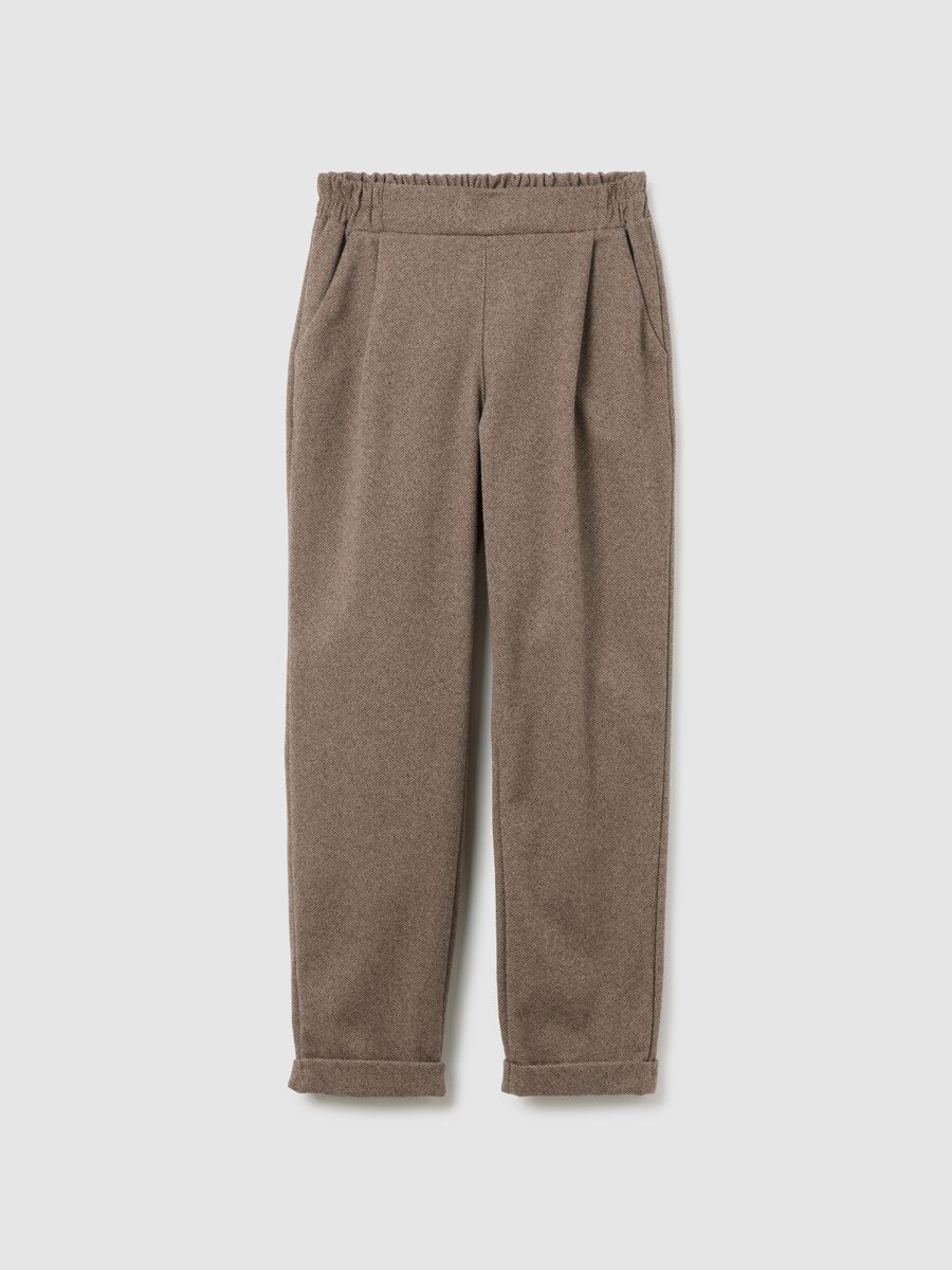 Brown Regular Fit Trousers_4