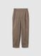 Brown Regular Fit Trousers_4