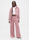 Women's Pink Trousers in Cotton and Polyester Blend_0