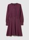 Purple regular fit long sleeve dress_4