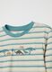 Striped organic cotton pyjamas with print_2