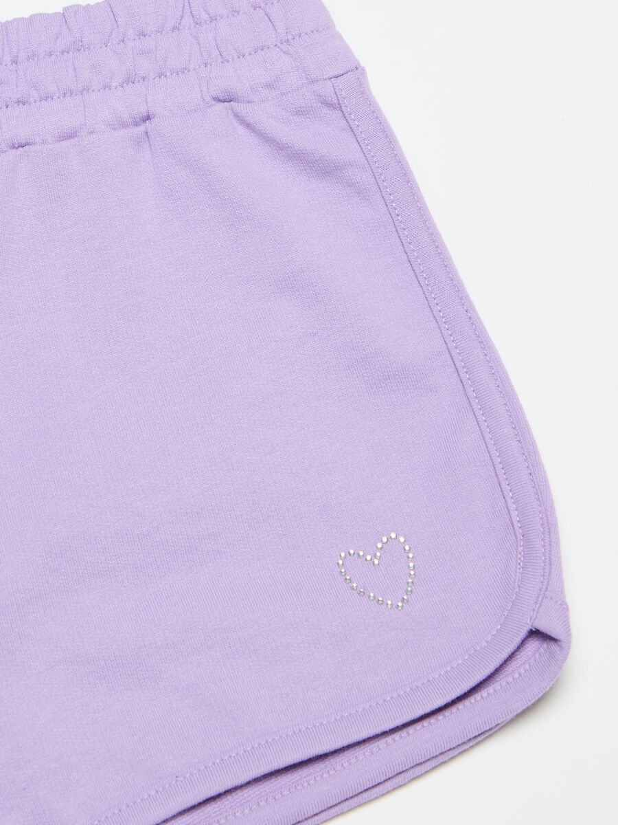 Fleece shorts with diamantés_2