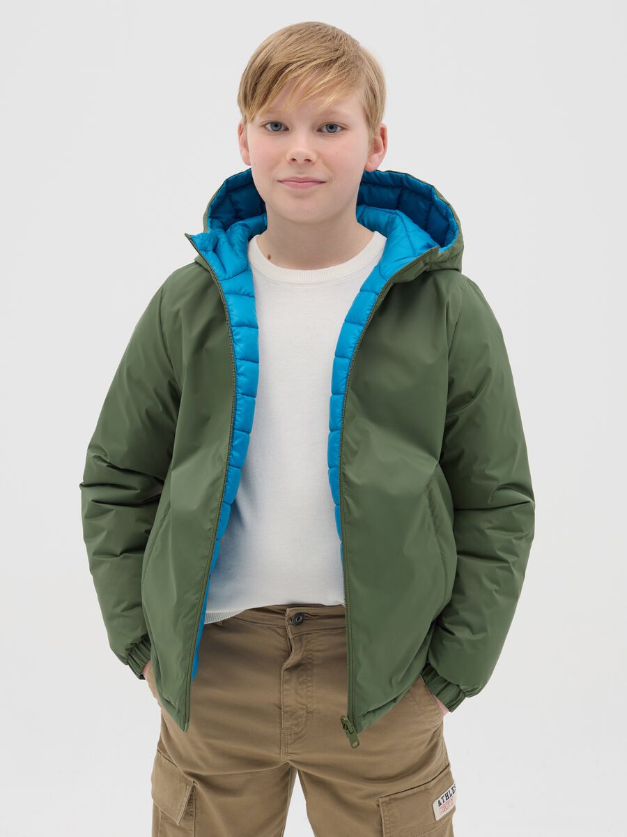 Reversible waterproof ultralight down jacket_0