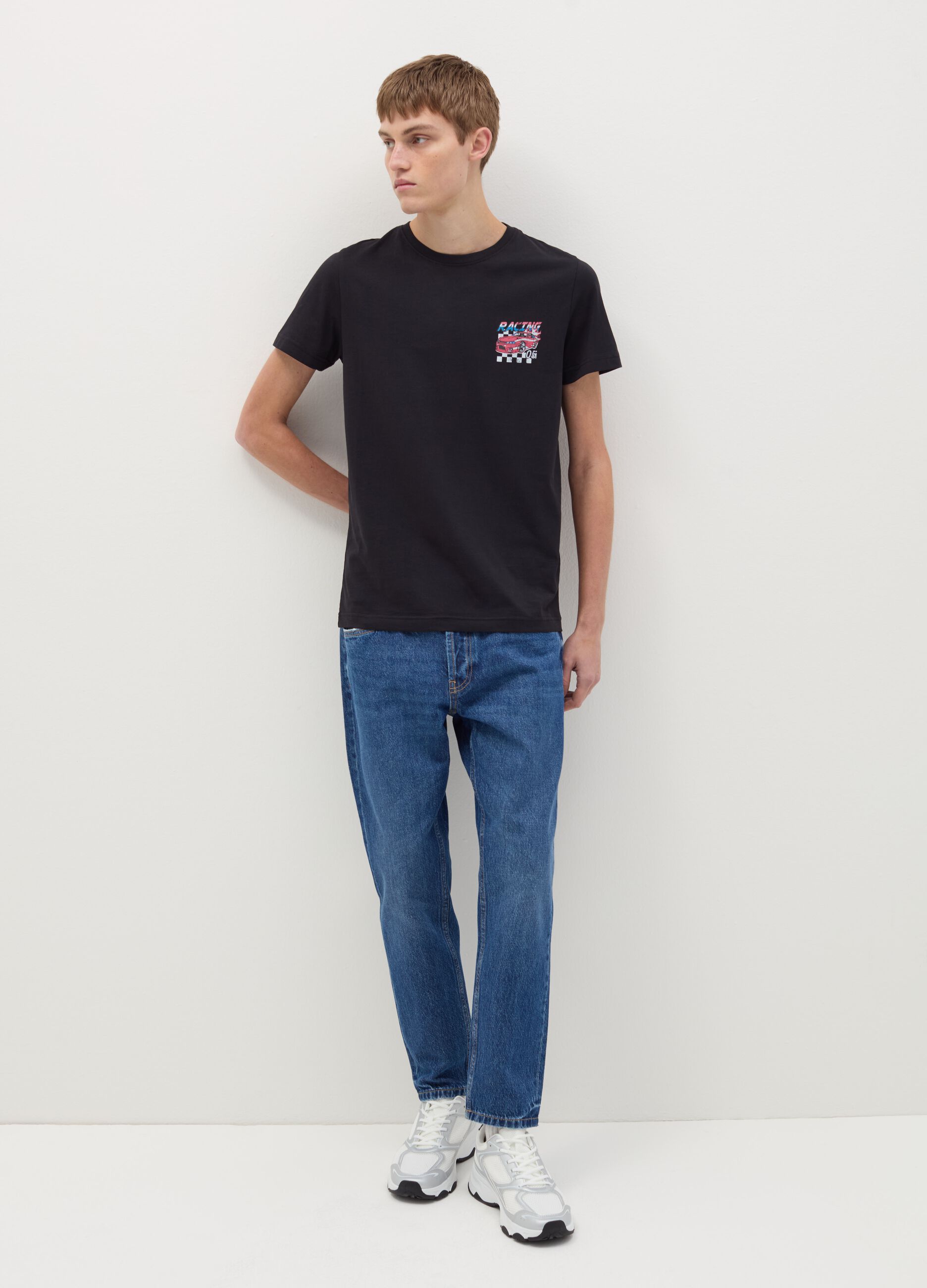 T-shirt with Racing print