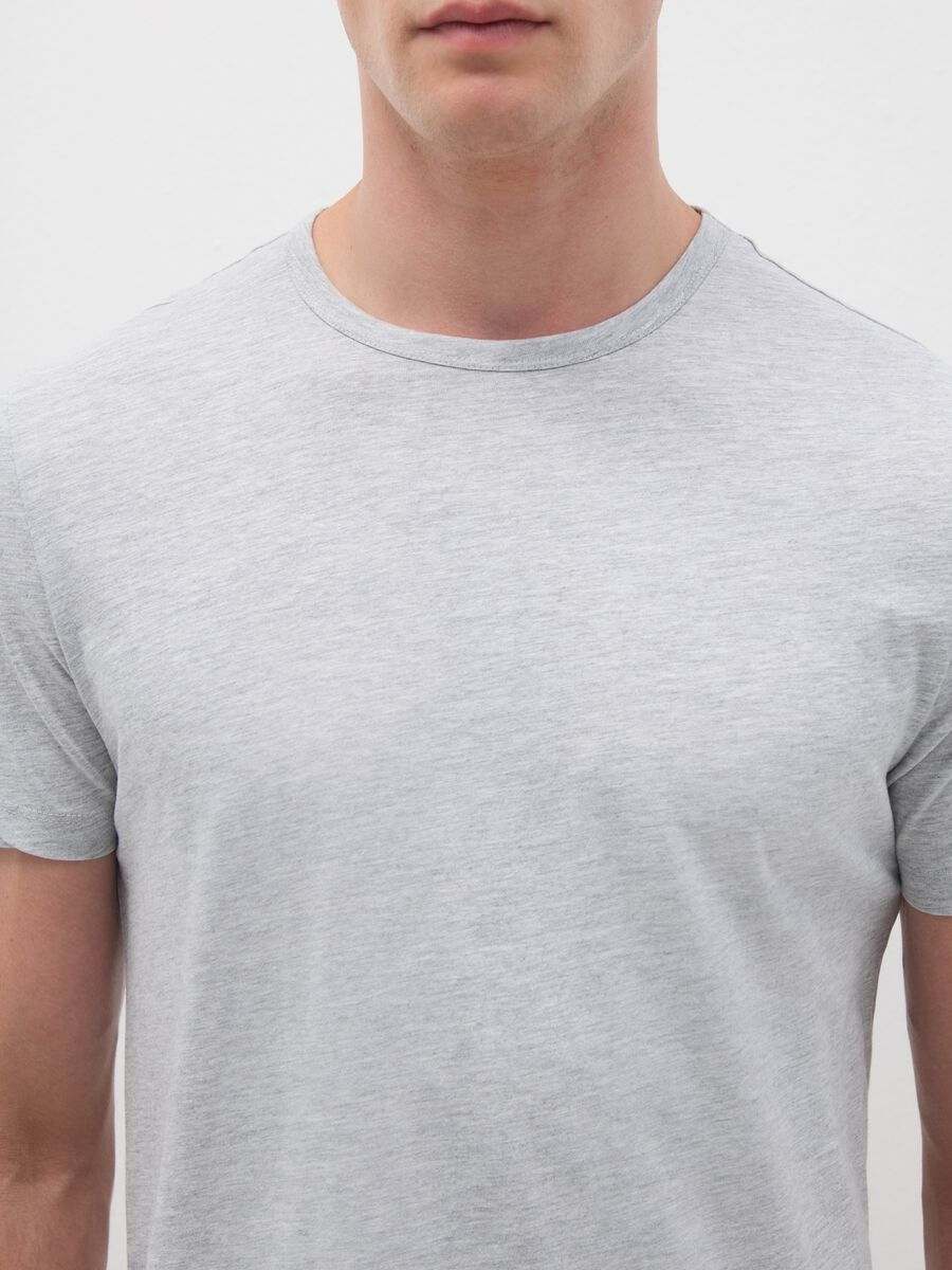 Bipack di t-shirt da uomo in puro cotone grigie regular fit_1