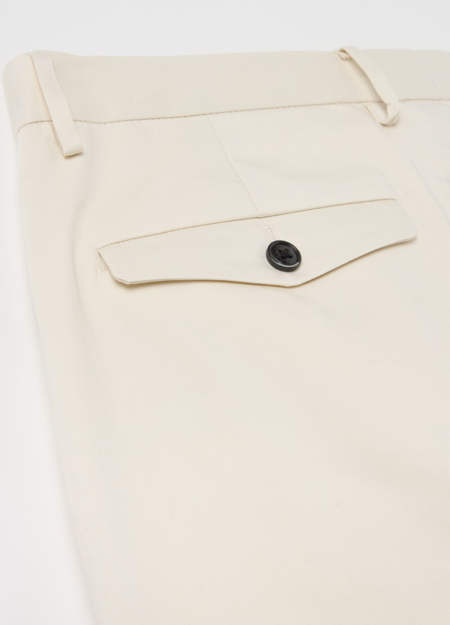 Stretch cotton chino trousers
