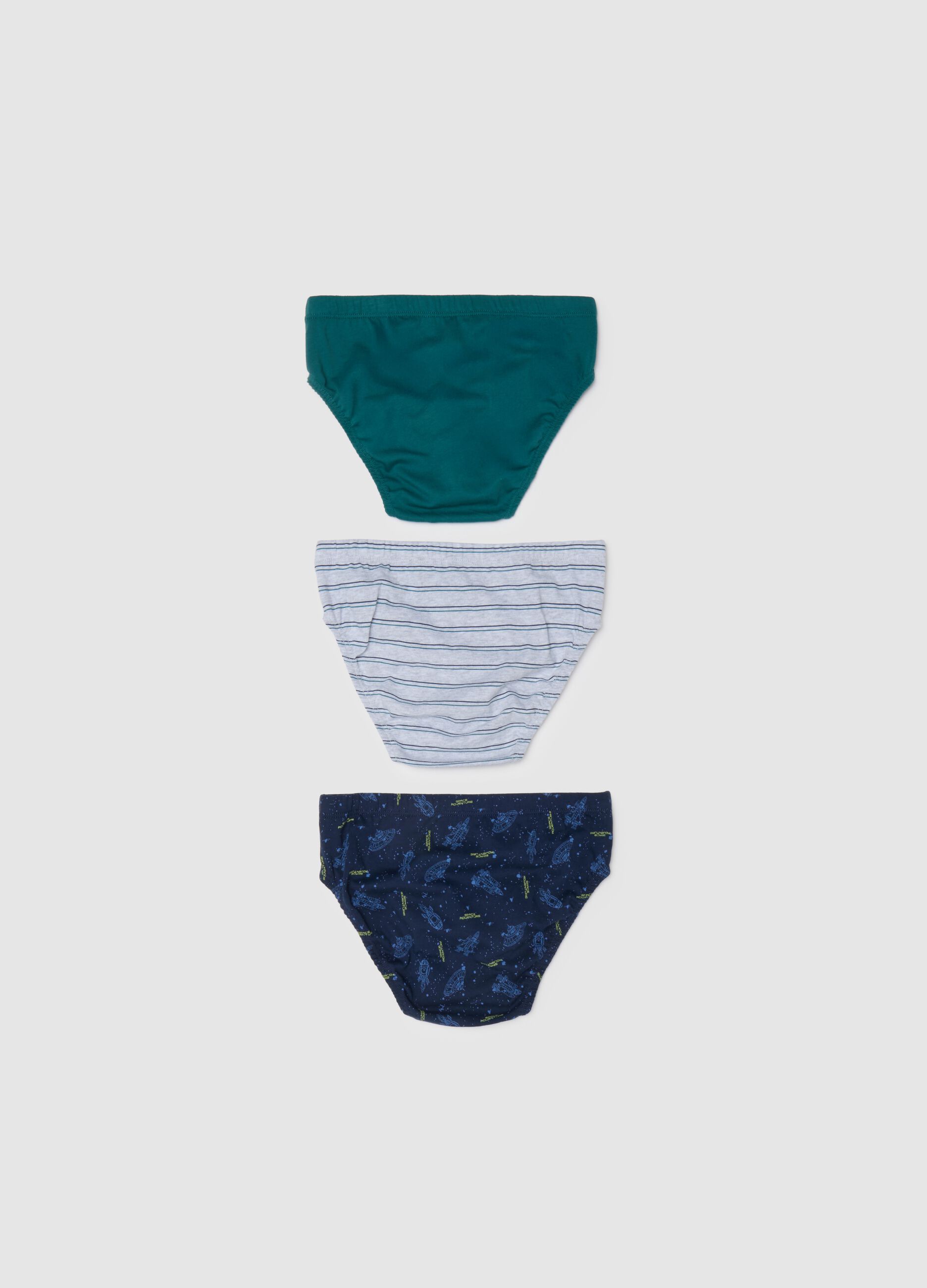 Child’s Multicolour Pure Cotton Briefs Twin Set