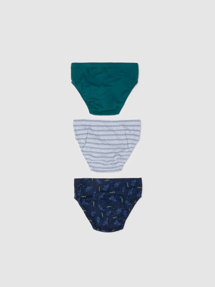Child’s Multicolour Pure Cotton Briefs Twin Set_1