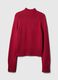 Cropped sweater with mock neck and raglan sleeves_3