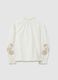 Maglia bianca da ragazza in misto cotone regular fit con ricami_3