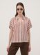 Multicolour striped pure viscose short-sleeve oversized shirt_2