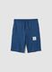 Boys' Regular Fit Blue Pure Cotton Shorts_0