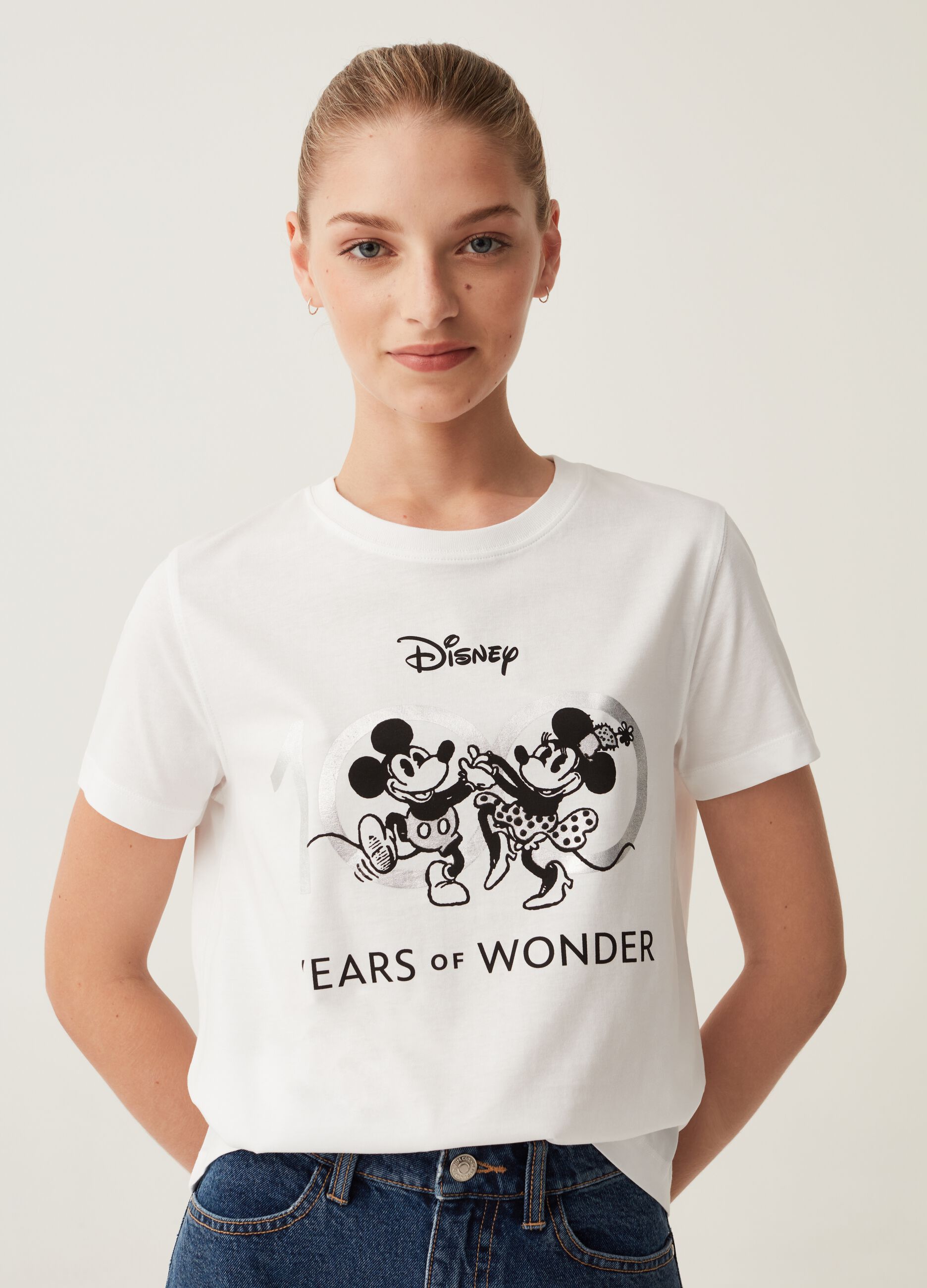 T shirt con stampa Disney 100 Anniversario