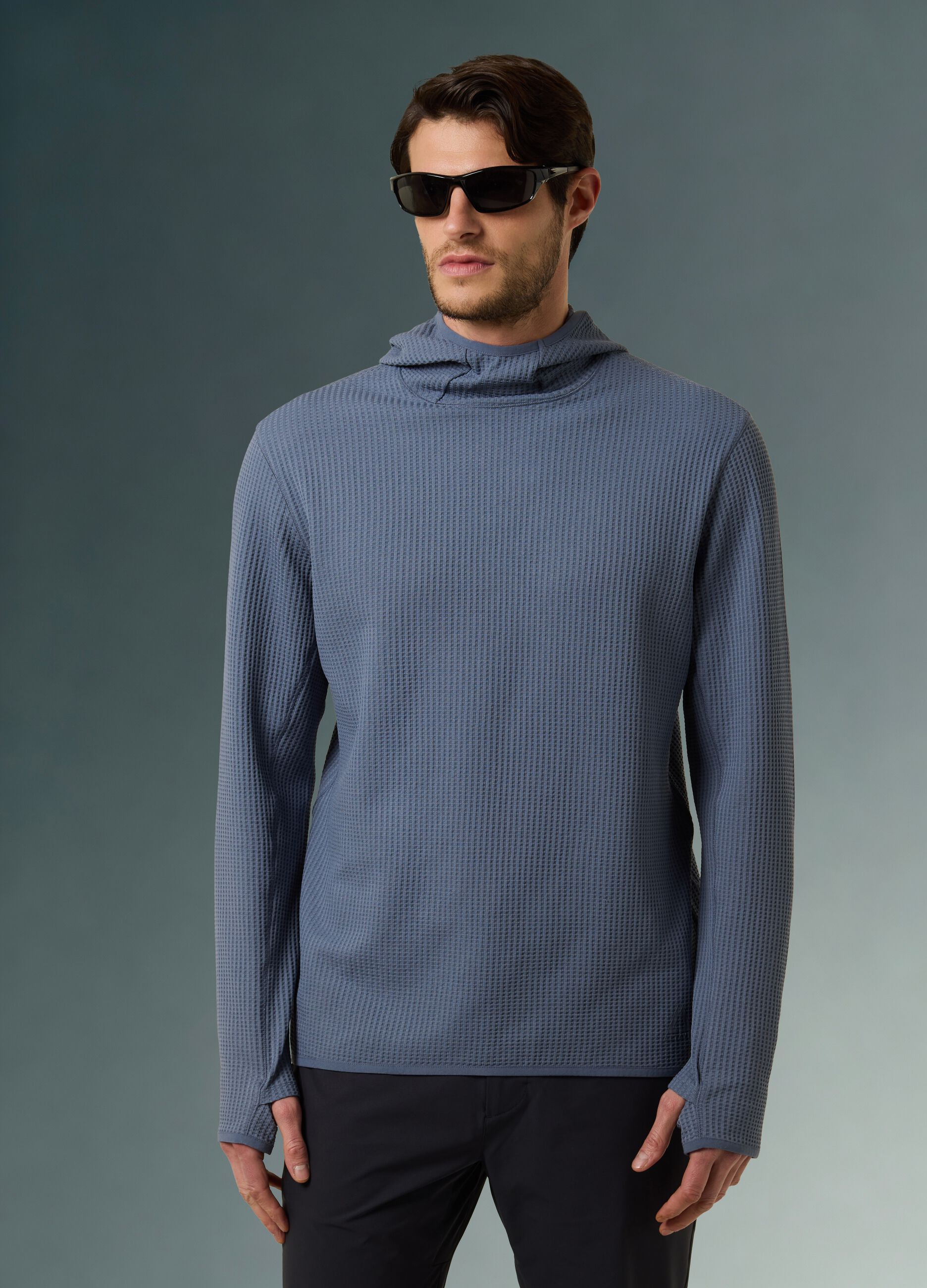 Long Sleeve Hooded T-shirt ALTAVIA WITH DEBORAH COMPAGNONI