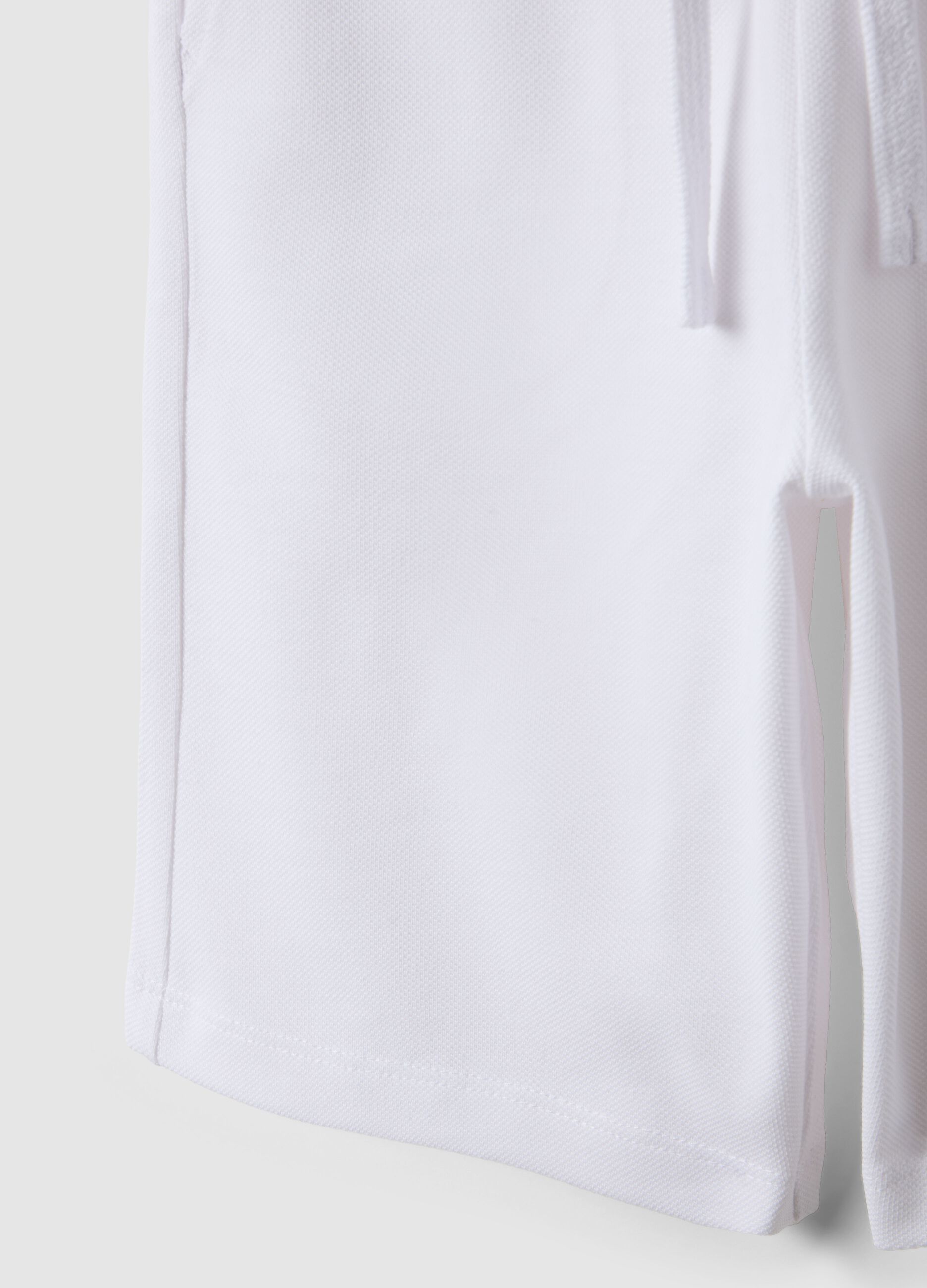 Shorts in puro cotone bianchi da bambino regular fit