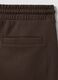 Brown cotton-blend regular-fit shorts with drawstring_5