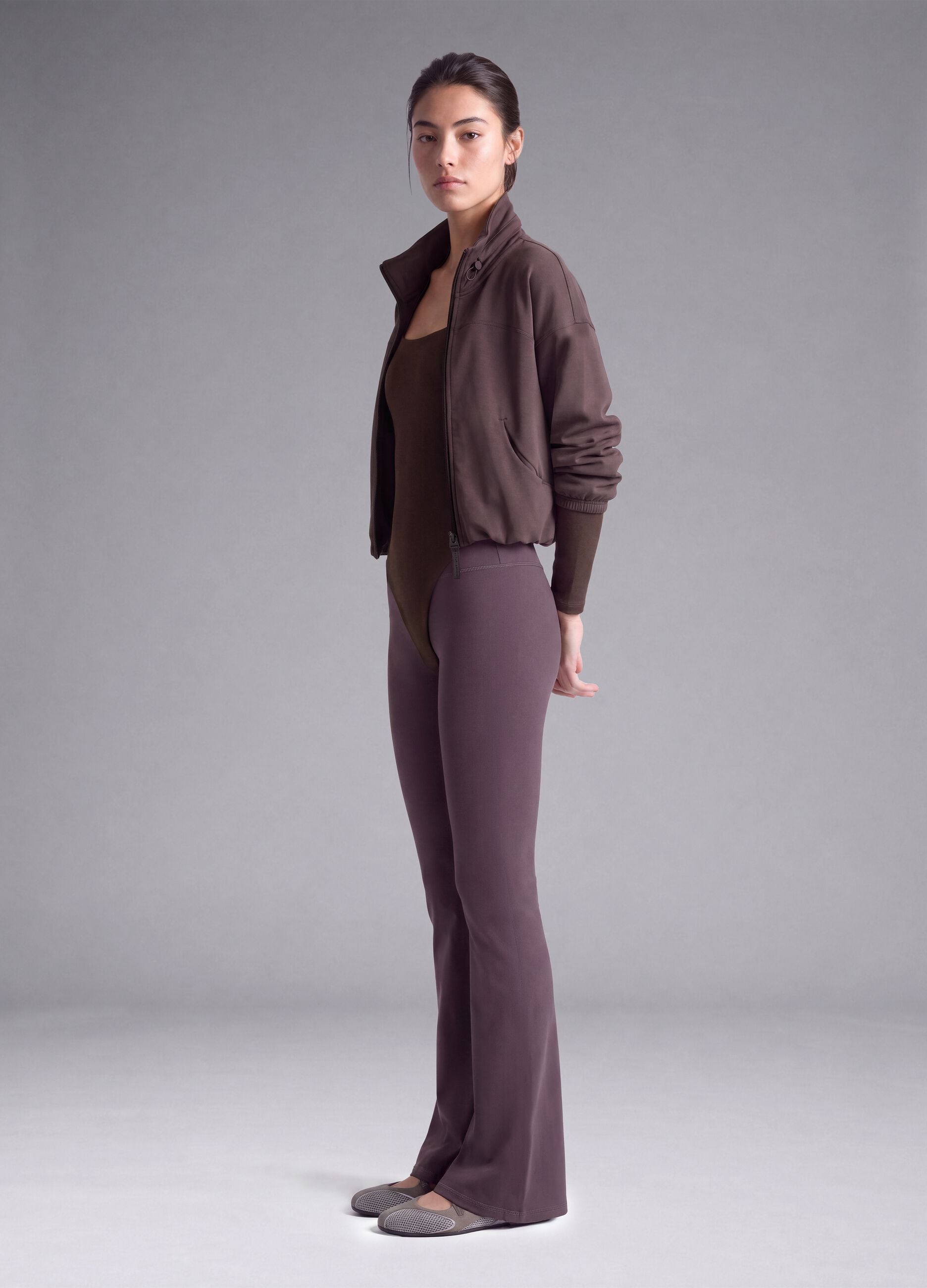Leggings viola flare in tessuto elasticizzato traspirante ALTAVIA STUDIO