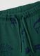 Green regular fit pure cotton children's trousers_2