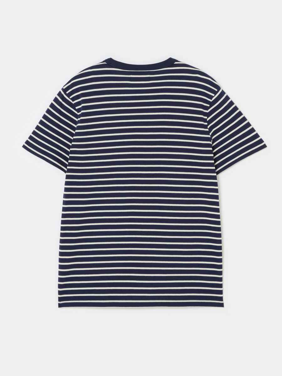 T-shirt in cotone fantasia a righe_4