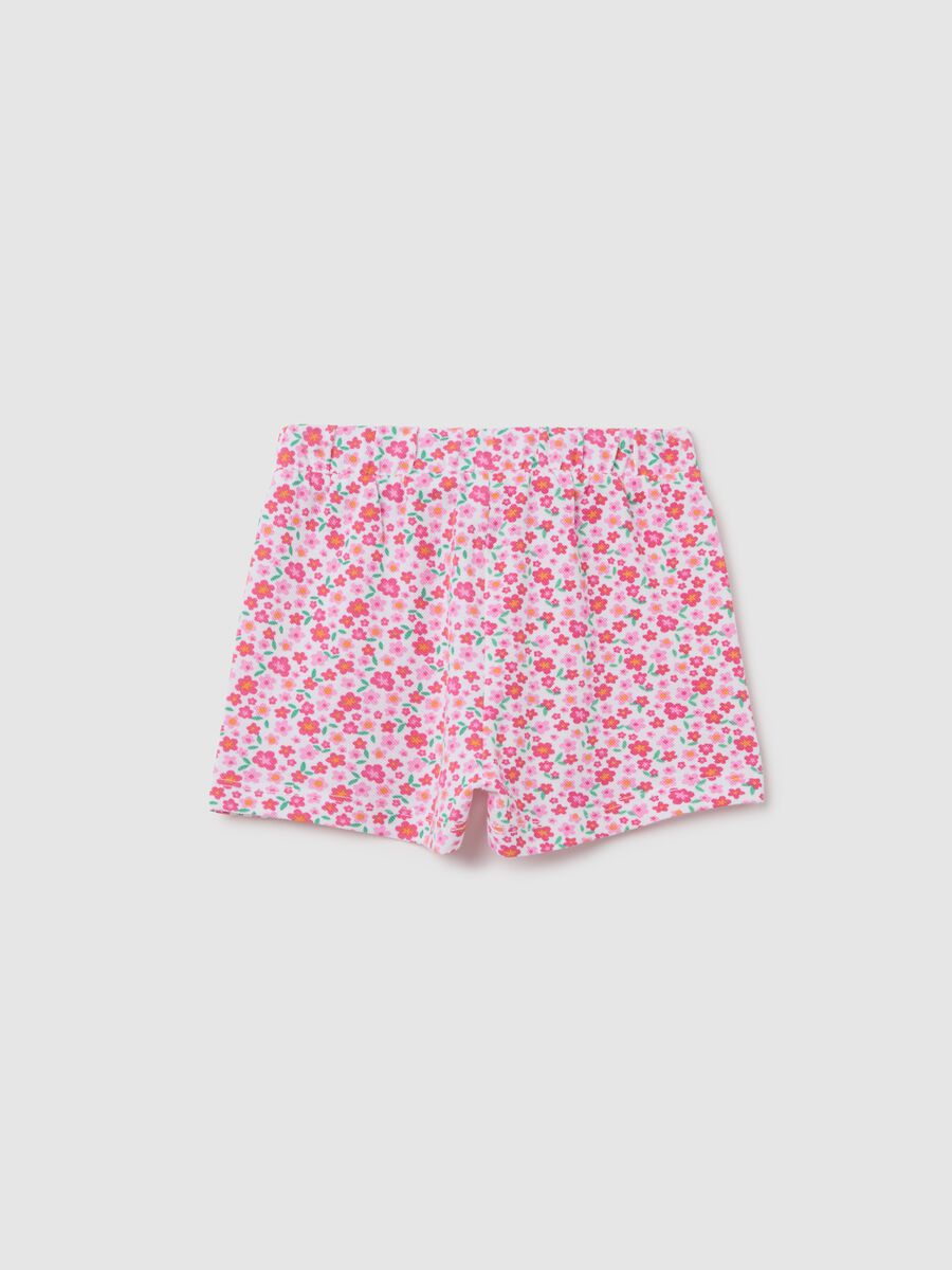 Baby girls’ multicoloured shorts in 100% cotton with regular fit and pattern_1