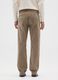 Brown corduroy stretch cotton trousers, regular fit_2