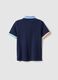 Children's regular fit pure cotton blue polo with coloured trims_1