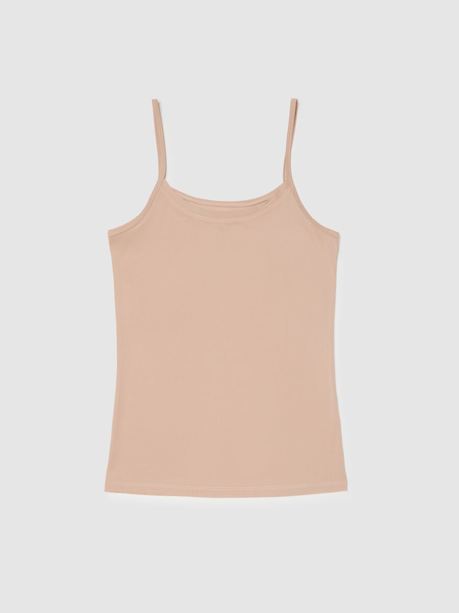 Beige tank top regular fit_0